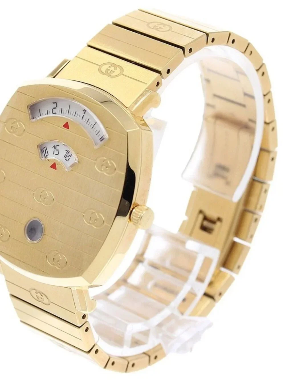 GUCCI Grip watch 157.4/YA157403 Date white Dial Quartz Boy's Watch